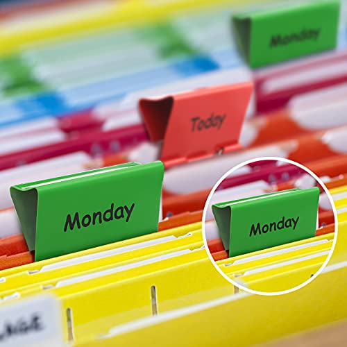 Tenare 6 Pieces Teacher Essentials Large Binder Clips 2 Inches Teacher Binder Paper Clips Office Back to School Gifts Classroom Supplies Management Supplies(Days of The Week) - Image 5