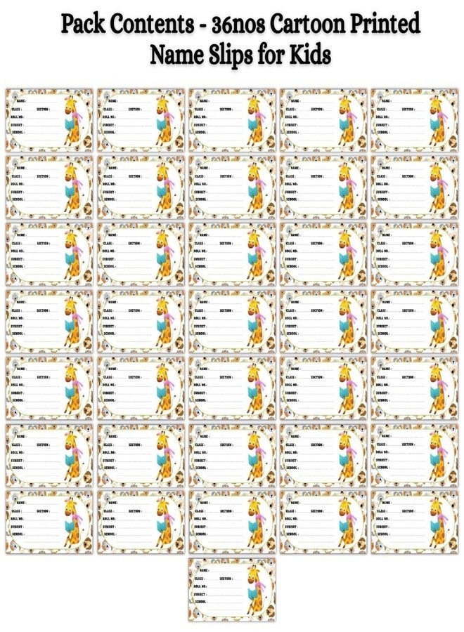 AanyaCentric Set of 36 Kids Name Slip | 10 x 5 cm | Self Fill in Sticky School Labels for Notebook Register Copy - Image 2