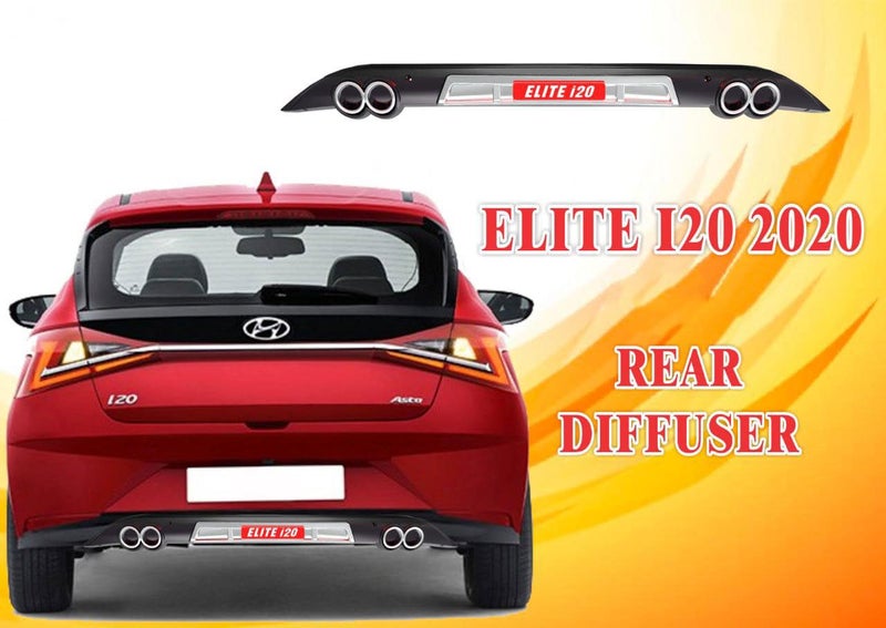 Auto Pearl Rear Bumper Diffuser with LED Imported Quality Compatiable with i20 2020 - Image 3