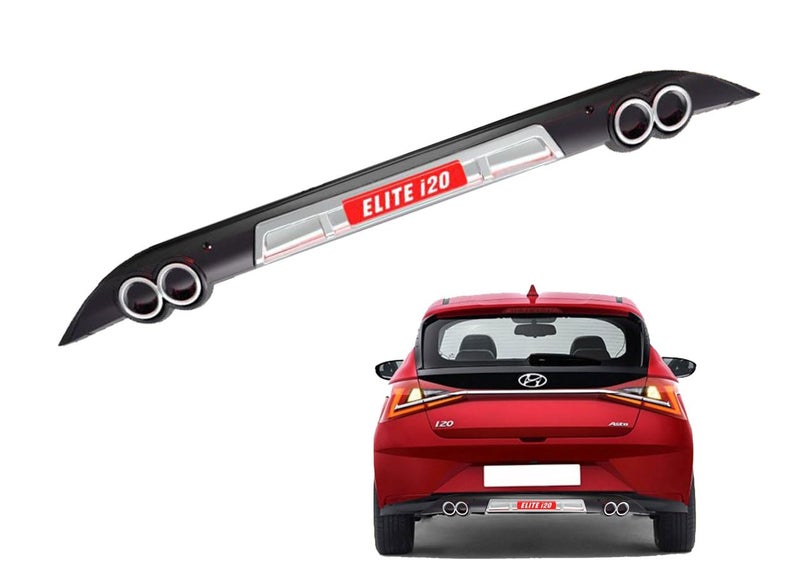Auto Pearl Rear Bumper Diffuser with LED Imported Quality Compatiable with i20 2020 - Image 2