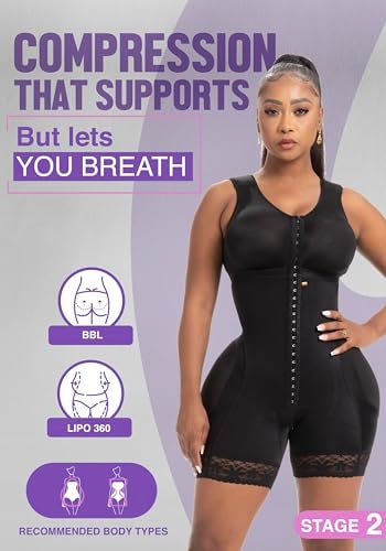 Snatched Body Stage 2 Faja with Bra | Best Body Faja Post-Op & Everyday Shapewear | Fajas Colombianas Moldeadoras Black XL - Image 2