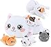 KMUYSL Cat Stuffed Animals Toys for Ages 0 1 2 3 4 5 6 7 8 Years Old Kids  Mommy Cat with 4 Baby Kitty in Her Tummy Idea Xmas Birthday Gifts for Baby Toddler Girls Boys - Image 4