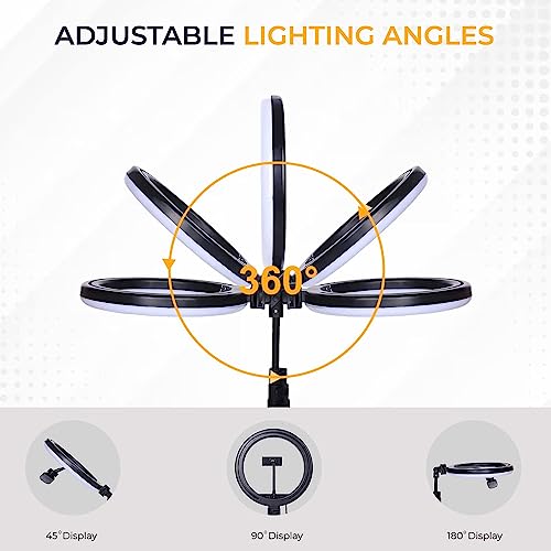 Desidiya Professional Led Ring Light with 7 Feet Tripod Stand for Mobile Phones & Camera, 3 Temperature Mode Dimmable Lighting, Photo-Shoot, Video Shoot, Makeup & More - Image 5