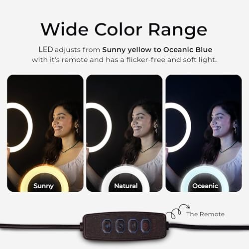 Desidiya Professional Led Ring Light with 7 Feet Tripod Stand for Mobile Phones & Camera, 3 Temperature Mode Dimmable Lighting, Photo-Shoot, Video Shoot, Makeup & More - Image 2
