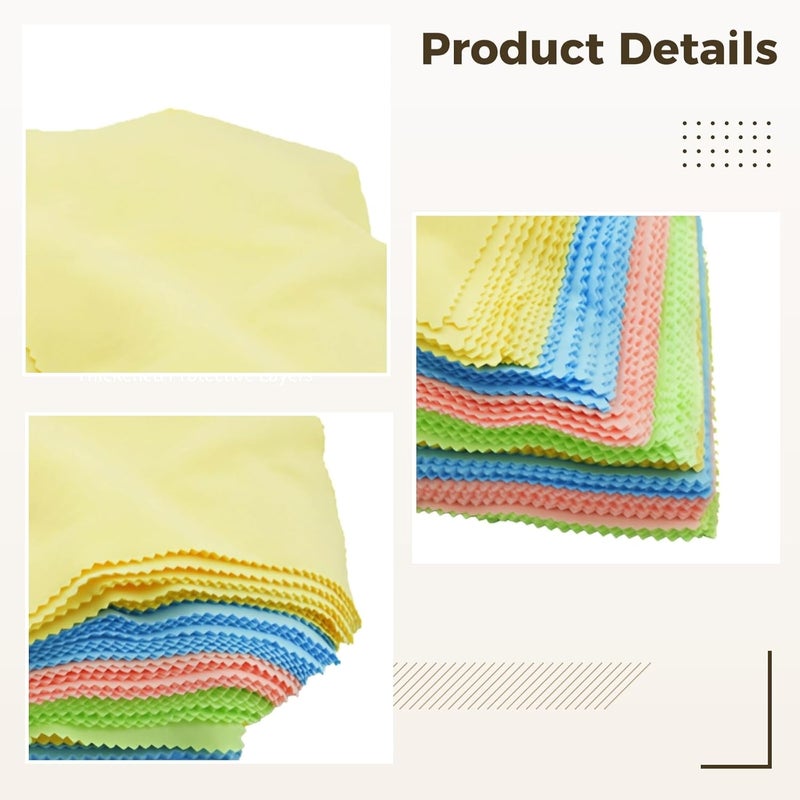 Eyeglass Cleaning Cloth Microfiber 100 Pcs, Pre-Cut Vibrant Color Fabric Squares, Fiber Material, for Glasses Phones Cameras, Ideal Sewing and Patchwork - Image 2