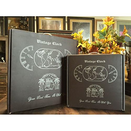Vintage Clock Handicraft Double-Side Iron Analog Clock (6 INCH), Bronze - Image 4