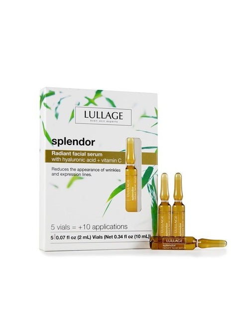 Splendor Radiant Facial Serum Ampoules, Hyaluronic Acid and Vitamin C Serum, Revitalizing Facial Serum to help replenish and firm the skin appearance by Lullage (Ampoules)