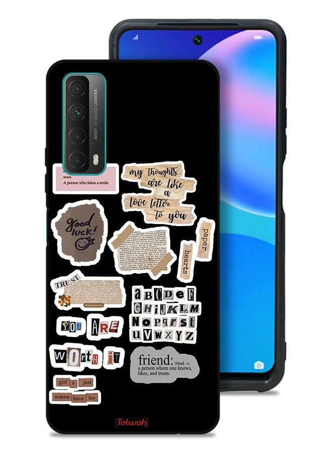 Tolwak Huawei Y7a Protective Case Cover Good Luck Quotes Stickers - Image 1