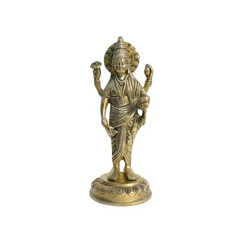 TREE MAISON CORONATING HOMES Brass Dhanvantri Statue | Weight - 1012gm Approx | Idol | Feng Shui Remedies | Home Decor | Decorative Items | Vastu Remedy | God of Ayurveda/Medicine Statue - Image 1