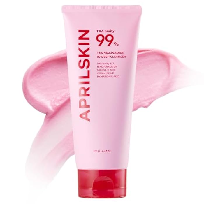 APRILSKIN TXA Niacinamide 99 Pore Care Pink Bubble Gum Deep Cleanser | 99% High-Purity TXA+Niacinamide | All-in-One Cleanser: Deep Cleansing, Blackhead Care, Pore Care, Moisturizing | 4.23 fl.oz. - Image 1