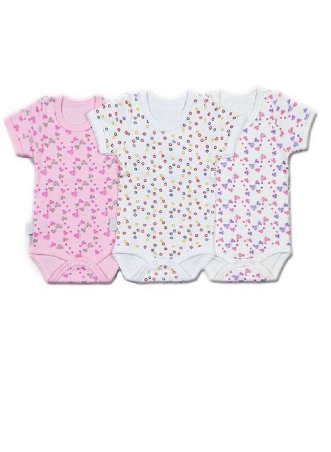 Fatah Bundle Of  3 Pieces Baby Cotton Bodysuit 