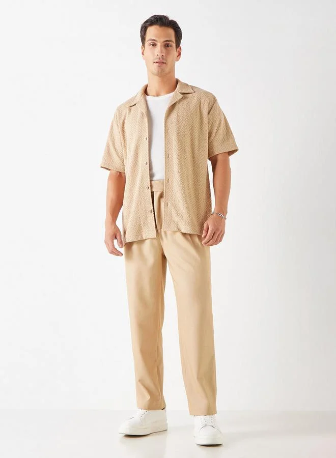 Iconic Iconic Regular Fit Pants with Flexi Waist and Pockets