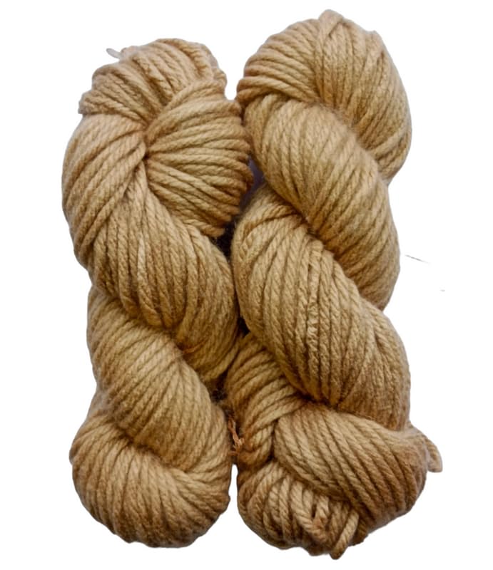 KYSS Vardhman Jackpot Thick Chunky Wool Hand Knitting Yarn Khakhi Hanks300gms Shade no4 - Image 1