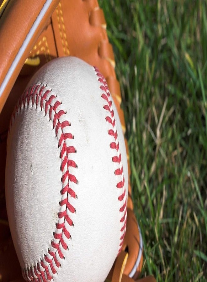 Canbee كرة بيسبول كانبي إم بي إل المصنوعة من مادة PVC، مقاس رسمي 9 بوصات، لون أبيض، للأطفال، بيسبول، قطعة واحدة أو قطعتين، خياطة حمراء وخياطة سوداء (أبيض-أحمر-2) - Image 3