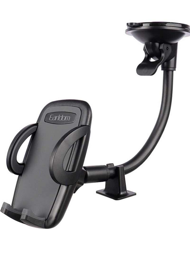 ELTRAZONE Earldom ET-EH190 Windshield Car Phone Mount – Universal Adjustable Smartphone Holder for Dashboard & Windshield - Image 1