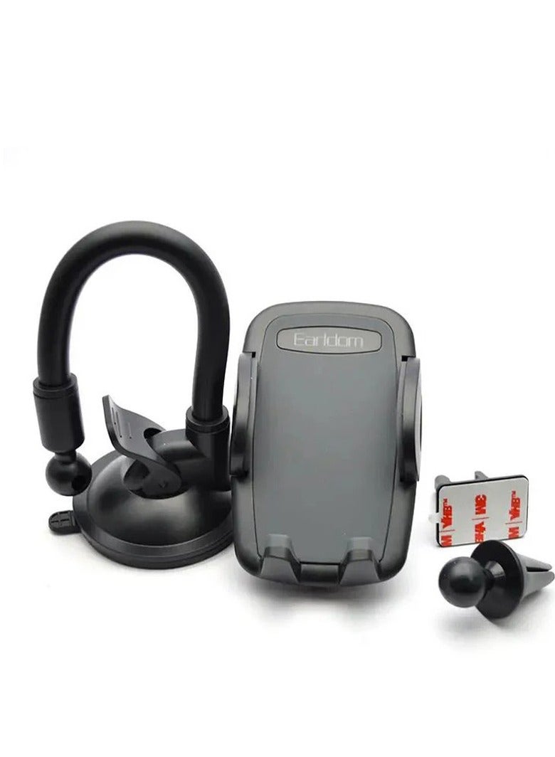 ELTRAZONE Earldom ET-EH190 Windshield Car Phone Mount – Universal Adjustable Smartphone Holder for Dashboard & Windshield - Image 3