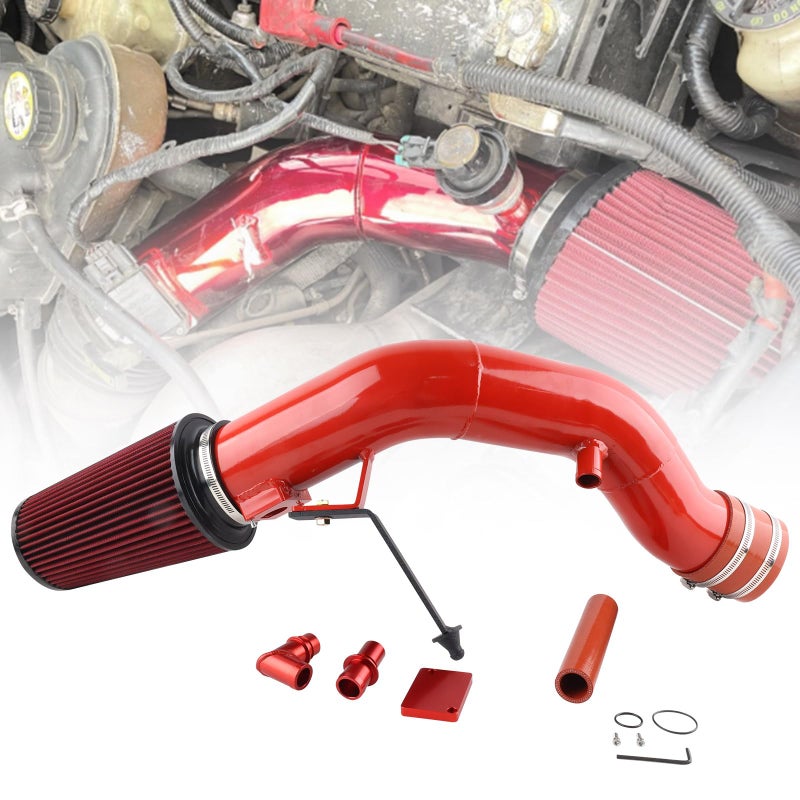 VVORHSBELL 6.0 Powerstroke Cold Air Intake Kitï¼Œ4â€³Cold Air Intake Pipe Kit with Oiled Filter Compatible with 2003-2007 Ford F250 F350 F450 Excursion 6.0L Powerstroke Diesel - Image 1