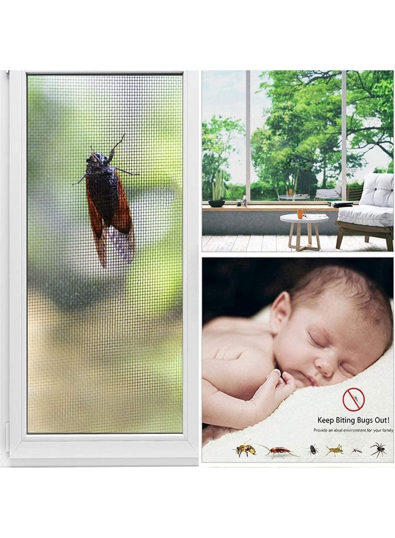 GMORO Fly Screens for Windows 120 X 250 cm Window Screen Net Cuttable Washable and Anti Scratch Grey - Image 2