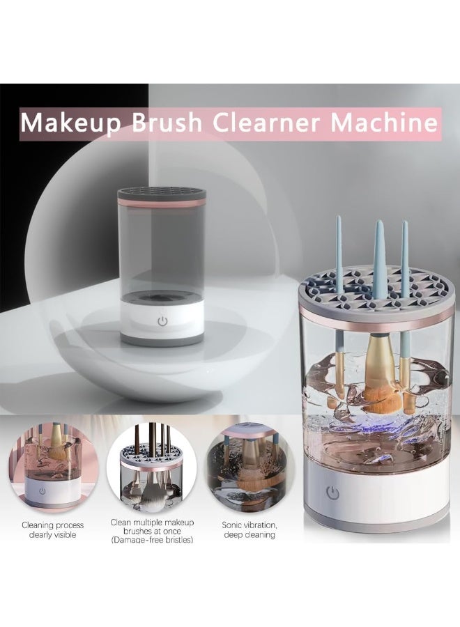 Generic Electric Makeup Brush Cleaner & Dryer | Automatic Makeup Brush Washing Machine | Deep Cleaning One-Button Operation | USB Rechargeable Transparent Design | Suitable for All Makeup Brushes - Image 2