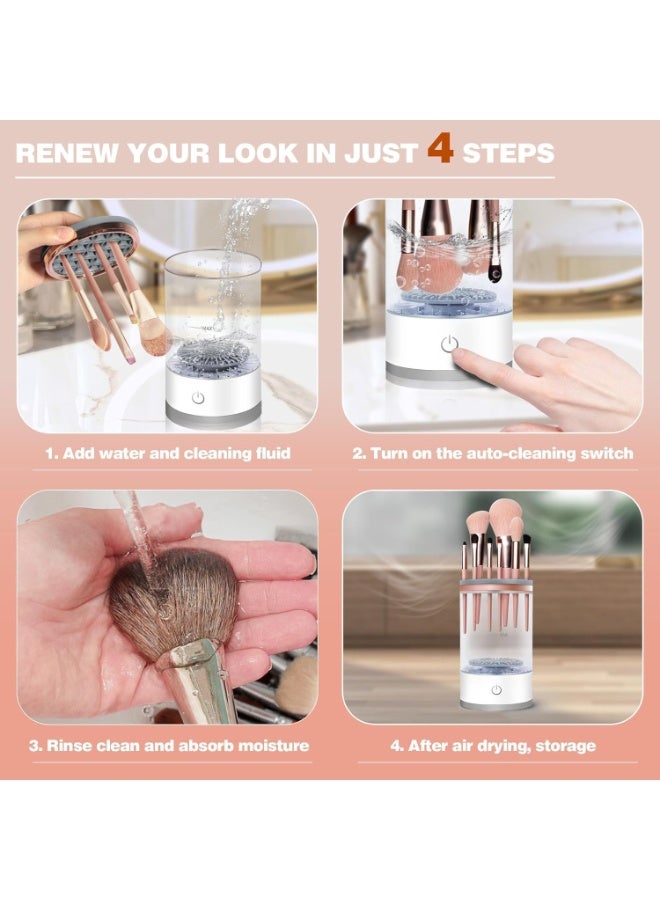 Generic Electric Makeup Brush Cleaner & Dryer | Automatic Makeup Brush Washing Machine | Deep Cleaning One-Button Operation | USB Rechargeable Transparent Design | Suitable for All Makeup Brushes - Image 5