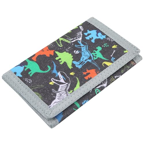 Lamiza Dinosaur Dino Kids Wallet for Boys, Ages 4-8, Magic Sticker, Coin Pocket, RFID Protection - Image 1