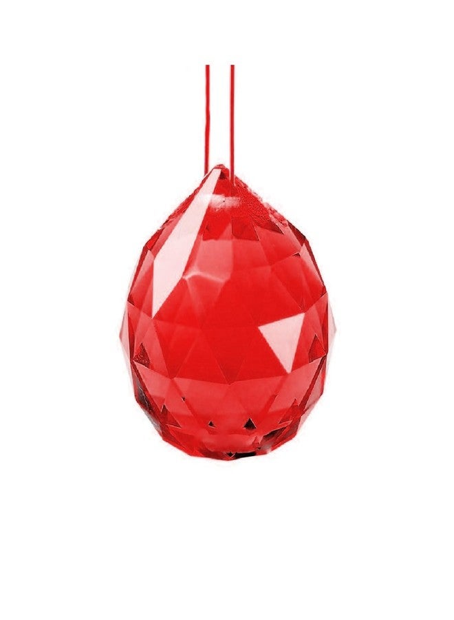 Winberg Crystal Red Ball Feng Shui Suncatcher Decorating Hanging Faceted Prism Balls CRYRed01 - Image 1