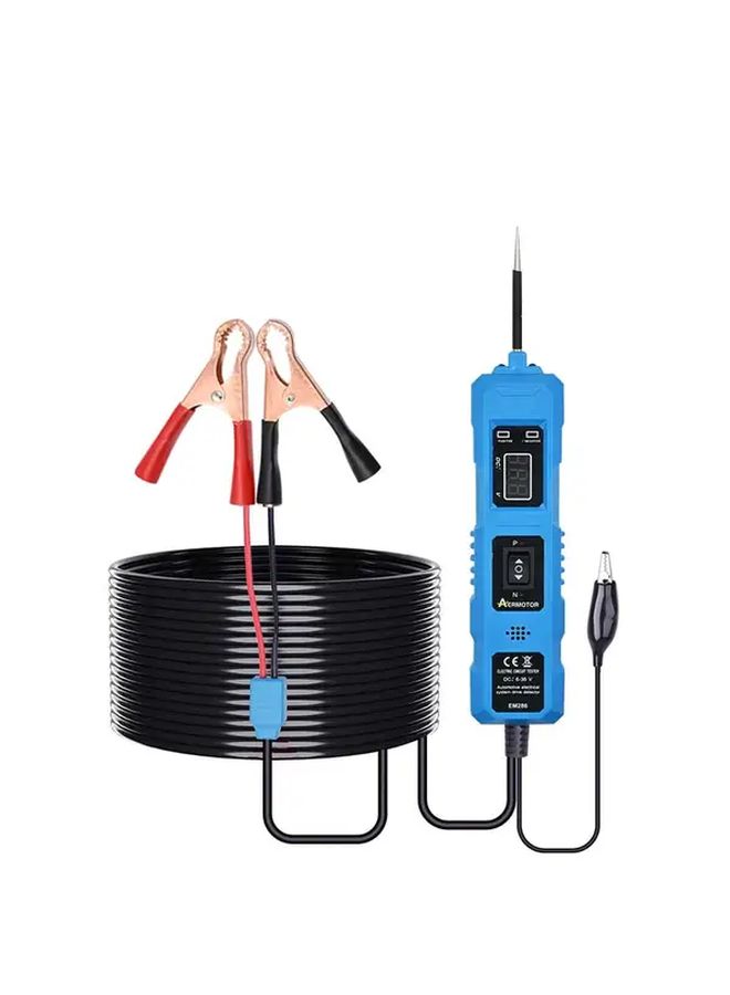 Blue Automotive Circuit Tester With Digital Display Voltage Fuse Tester 177 Inch Cable - Image 3