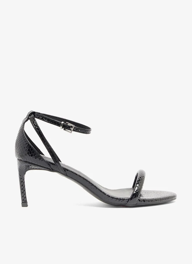 GLAMOROUS Casual Ankle Strap Heeled Sandals