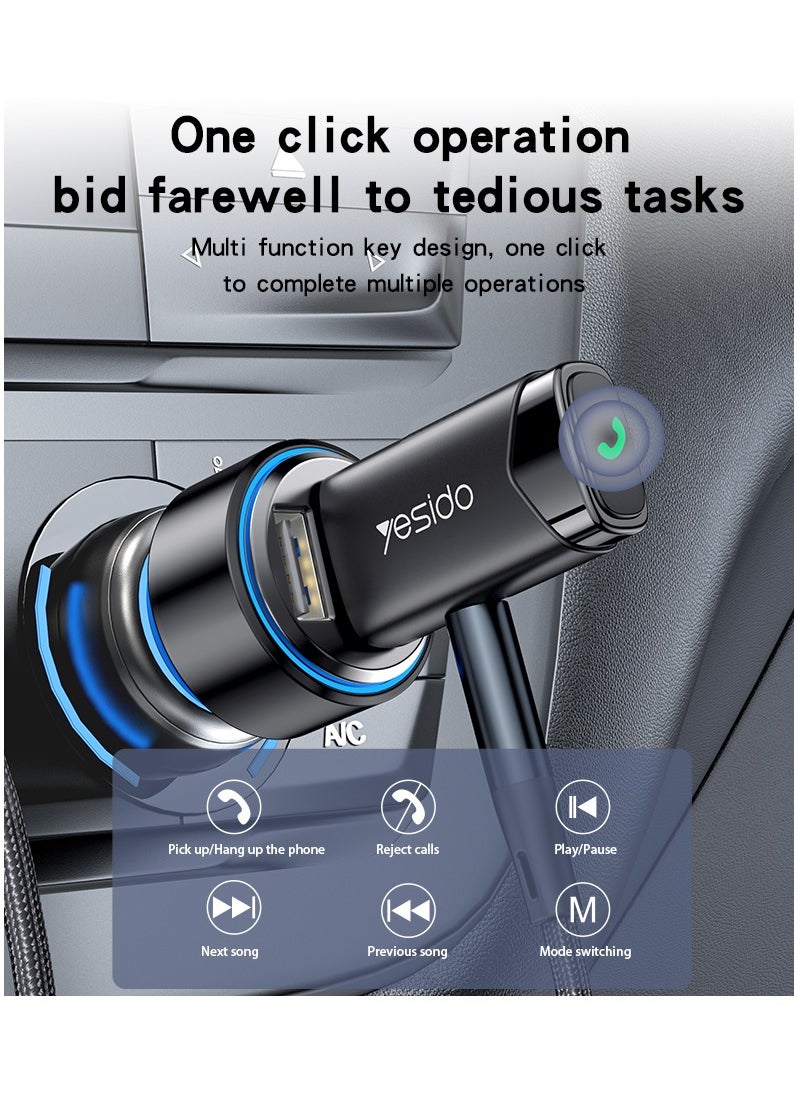 YAU40 USB Transmitter Wireless Aux Adapter Audio Receiver