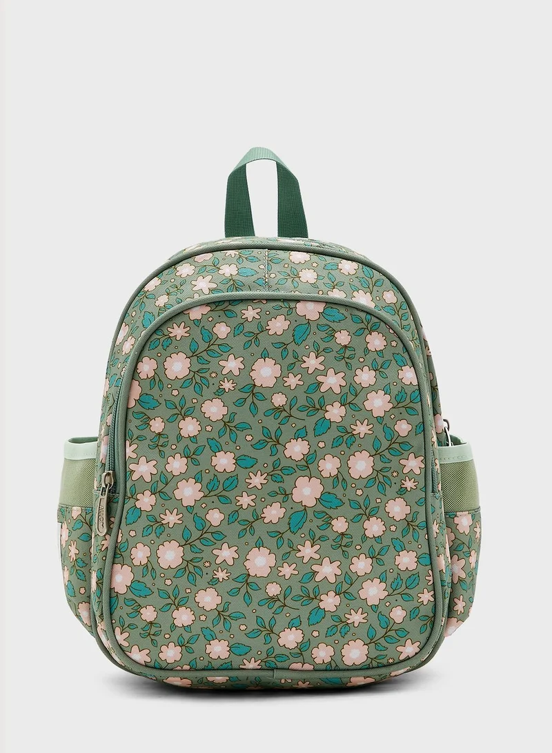 A Little Lovely Company Backpack Blossoms Sage Insulated