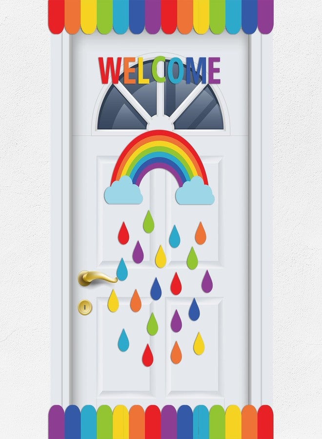 Feifeiya Back to School Rainbow Classroom Door Cutouts Set Bulletin Board Decorations Welcome Back First Day Cutouts Classroom Wall Door Decor for Preschool Elementary Middle School(Rainbow) - Image 5