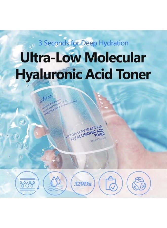 IsNtree Ultra-low Molecular Hyaluronic acid Toner 300ml, 10.14 fl.oz | Quick absorbing Hyaluronic acid toner | Deeply hydrates and smoothens the skin  - Image 2
