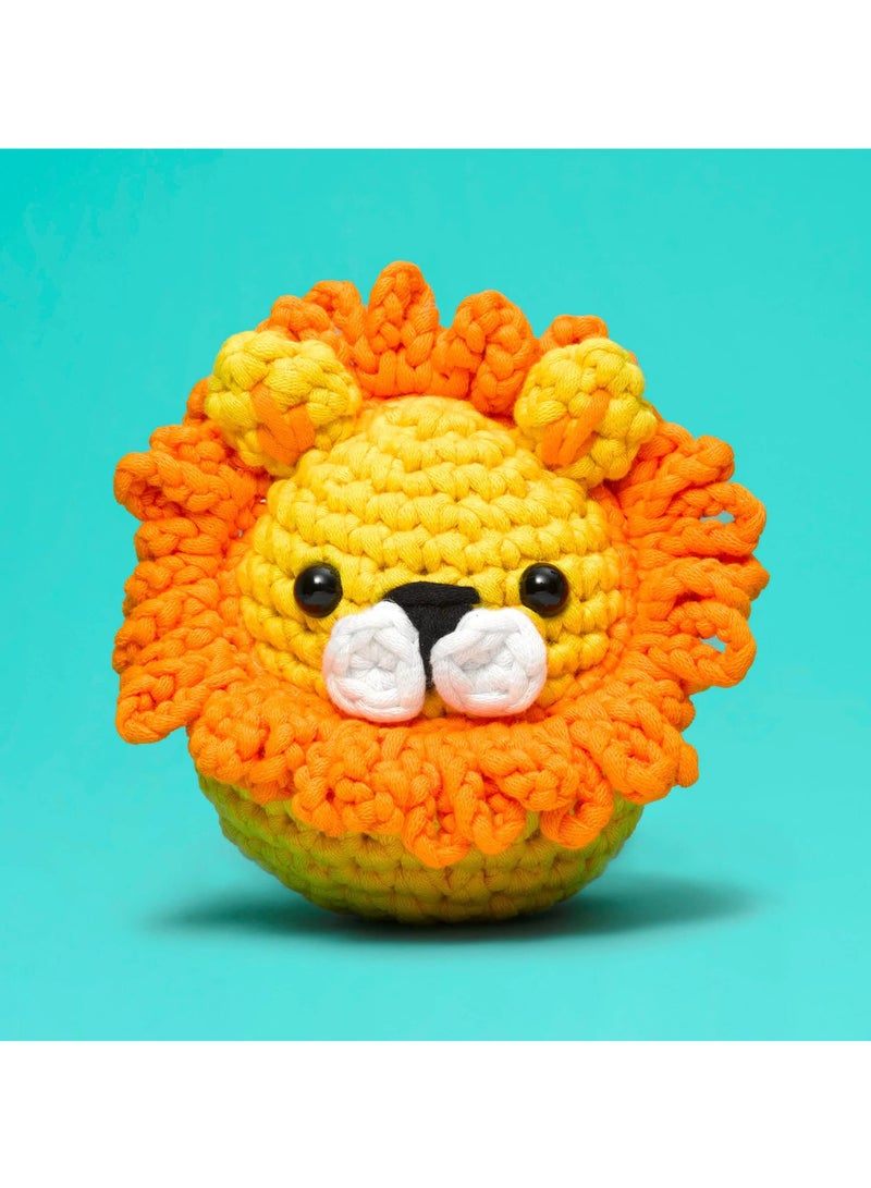 سيوسي طقم كروشيه للمبتدئين على شكل أسد مع غزل سهل، مجموعة كروشيه كاملة للحيوانات للمبتدئين مع دروس فيديو خطوة بخطوة، هدية لأعياد ميلاد الأولاد والبنات - Image 2