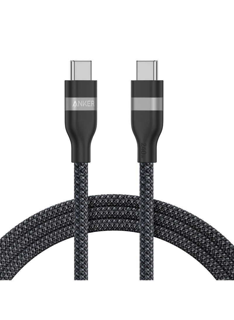 Ankey Anker Usb-C To Usb-C Cable 6Ft 240W Braided Black - Image 1