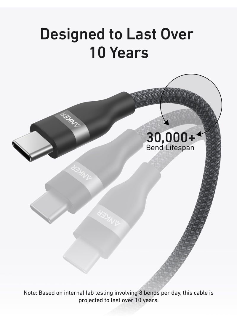 Ankey Anker Usb-C To Usb-C Cable 6Ft 240W Braided Black - Image 3