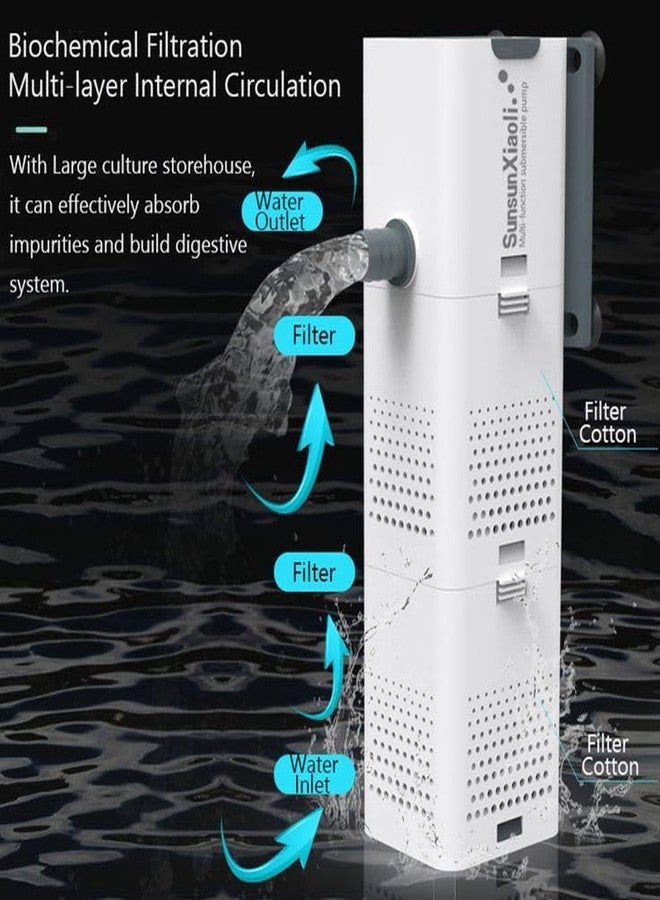 ARK AQUATICS مضخة ترشيح غاطسة متعددة الوظائف من سلسلة ARK Aquatics Sun-sun Xiaoli XQP (XQP-1000F | 15W | 1000 لتر/ساعة | مناسبة لأحواض السمك حتى 3 أقدام) - Image 5