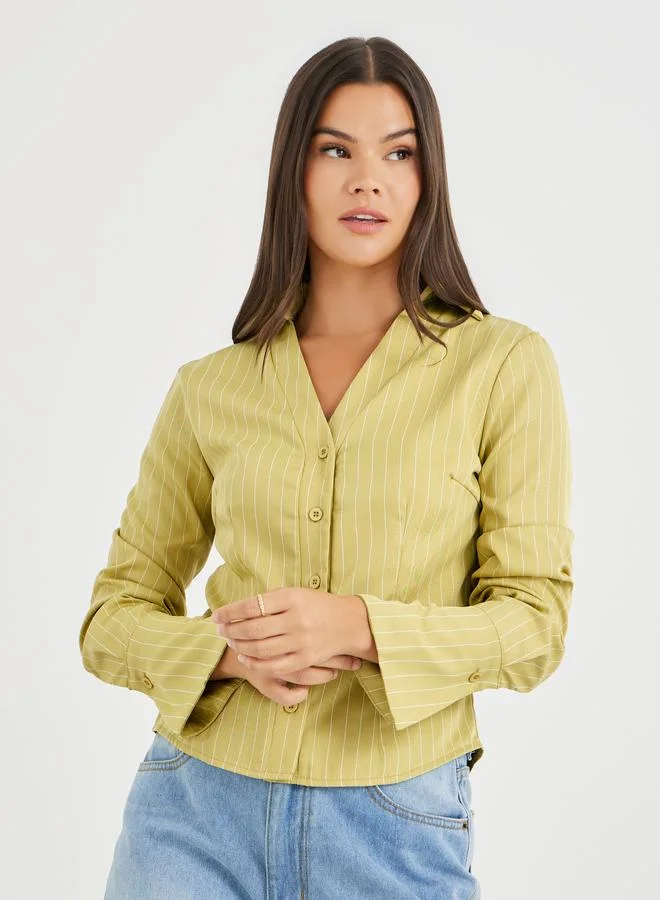 Styli Styli Striped Regular Fit Buttoned Shirt