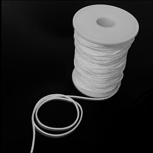 AXLIZER 1PC 54 Yards 2mm Braided Shade Roller Blinds Cord White Pull String Rope, Blinds Lifting Rope, Braided Lift Shade Cord for Aluminum Blind Shade Repair and DIY Crafts Projects - Image 3