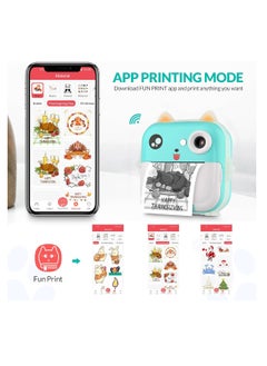 DIGI CORE Digital Camera For Kids 48MP Kids Camera With 32GB SD Card Full HD 1080P Cameras Mini Kids Camera With Instant Print Thermal Printer With 3 Thermal Rolls 2.4Inch Eye Protect Screen Selfie Camera  - Image 2
