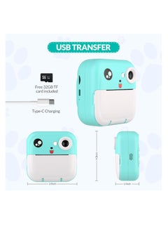 DIGI CORE Digital Camera For Kids 48MP Kids Camera With 32GB SD Card Full HD 1080P Cameras Mini Kids Camera With Instant Print Thermal Printer With 3 Thermal Rolls 2.4Inch Eye Protect Screen Selfie Camera  - Image 4