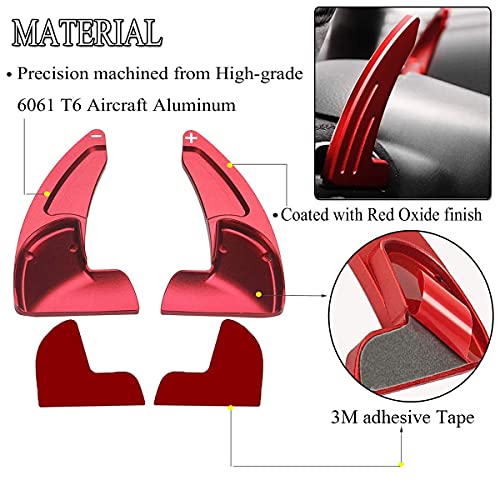 Bentolin Steering Wheel Shift Paddle Extended Shifter Trim Cover for Dodge Challenger Charger Durango RT & Scat Pack 2015-2021, Interior Decoration Accessories for Jeep Grand Cherokee 2014-2021 - Image 3