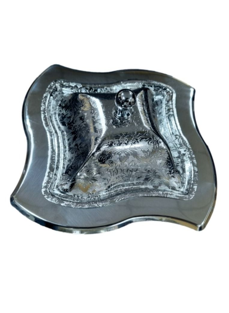 Jazz Large square engraved silver date - Image 1