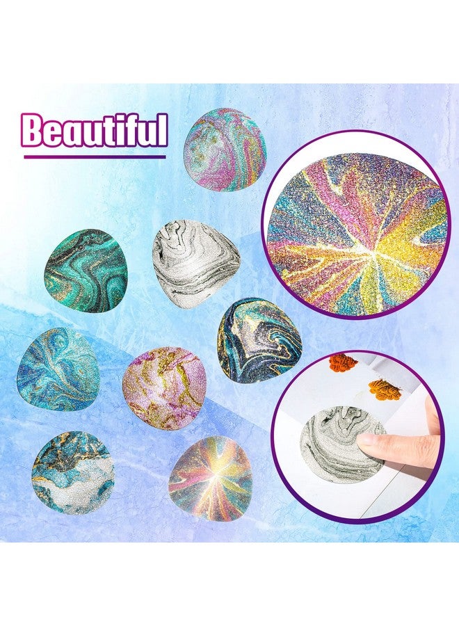 لينوزين 64 قطعة من ملصقات الهدوء للقلق، ملصقات حسية ماندالا، شرائط حسية دائرية ملمسية خشنة، شرائط حسية هادئة، لاصقات رخامية، أدوات تخفيف القلق للبالغين والمراهقين والهواتف (رخام) - Image 3