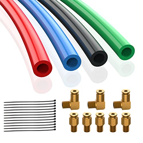 Foruly for 13 15 18 Eaton Fuller Transmissions Air Line Kit 4 New 12 532 Air Lines with 4 Air Line Shift Knobs New Pushin Fittings for Changing from Shift Knob to Transmission Air Shift Valve - Image 1