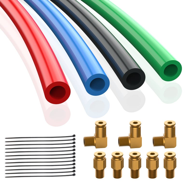 Foruly for 13 15 18 Eaton Fuller Transmissions Air Line Kit 4 New 12 532 Air Lines with 4 Air Line Shift Knobs New Pushin Fittings for Changing from Shift Knob to Transmission Air Shift Valve - Image 2