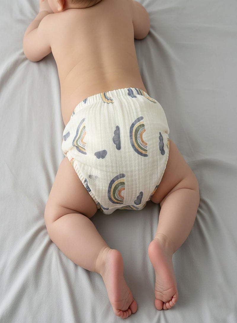 babyqlo Muslin Rainbow Heart Potty Training Pants Set of 3 - Image 2