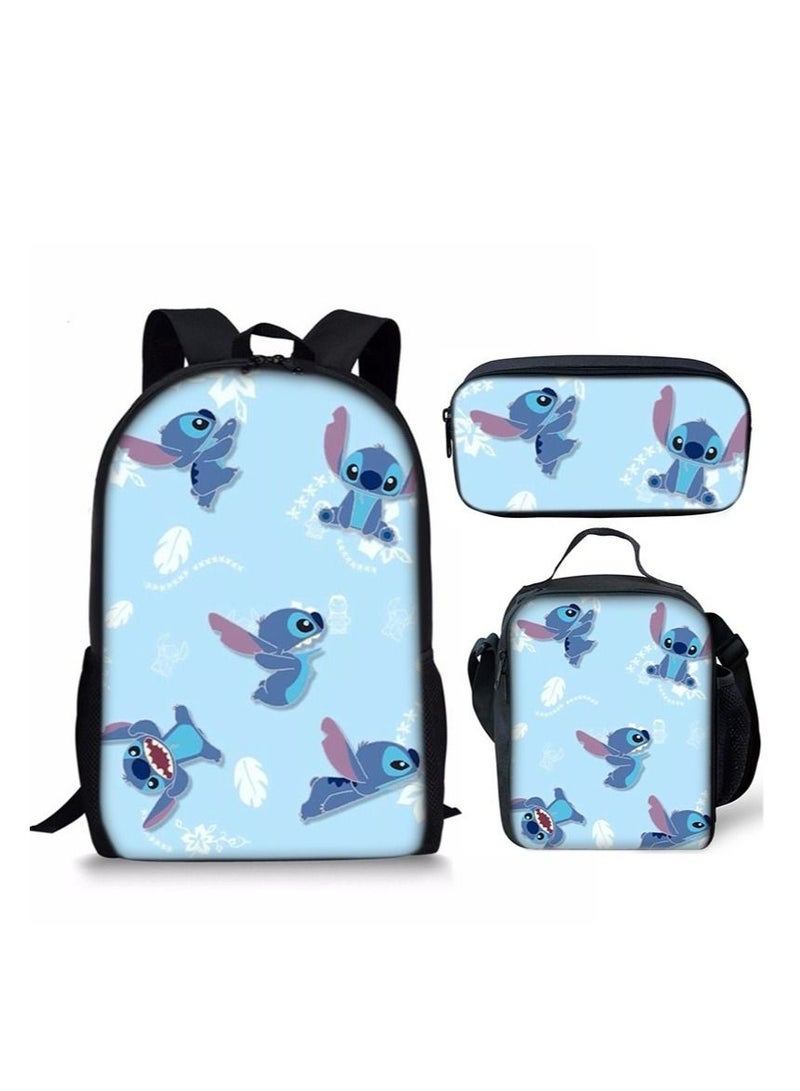 Y&D مجموعة حقيبة ظهر غداء معزولة بطباعة ثلاثية الأبعاد مكونة من 3 قطع متعدد الألوان - Image 1