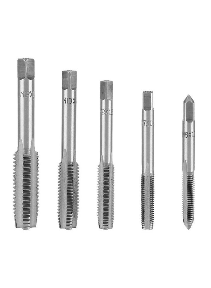 12 Pcs Tap And Die Set Metric Wrench Cut Hand Threading Tool Metric Tapping Wrench Set Tap and Die Set - Image 4