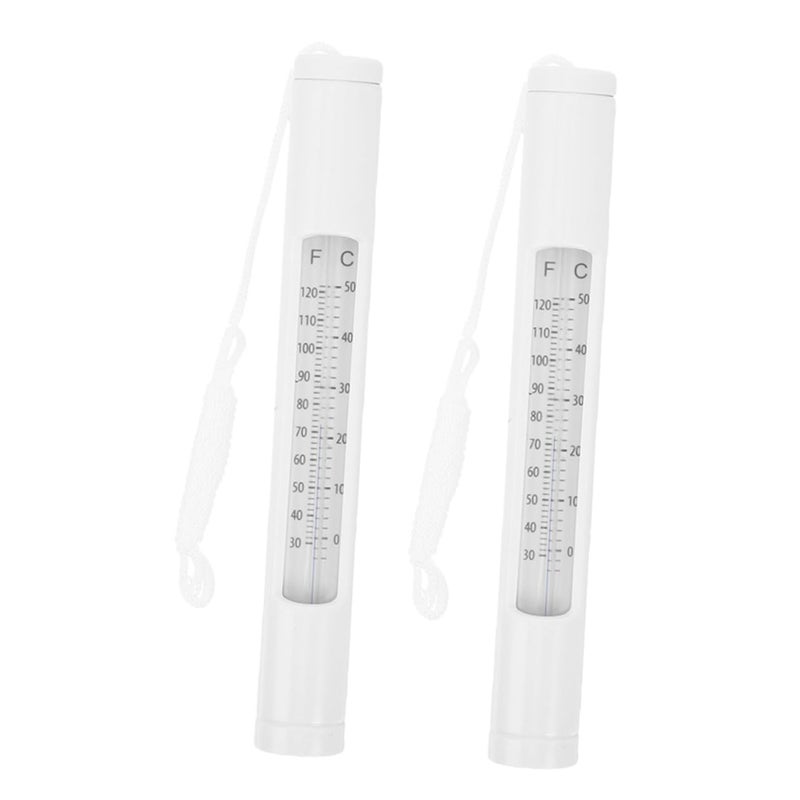 Angoily 2pcs Floating and Sinking Pool Thermometers for Outdoor and Indoor Pools, Hot Tubs, and Aquariums, Temperature Range 0-50°c, Easy-Read Large Display with String - Image 1