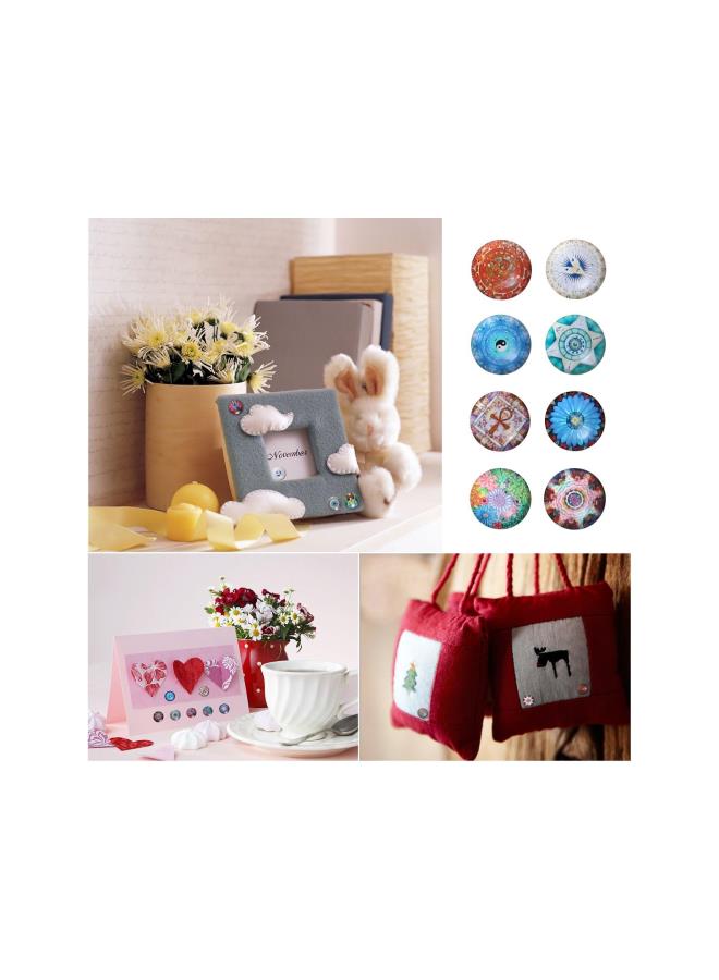 klarako Mixed Mosaic Tiles Round Glass Mosaic Craft Tiles for Crafts 200pcs 14mm - Image 2